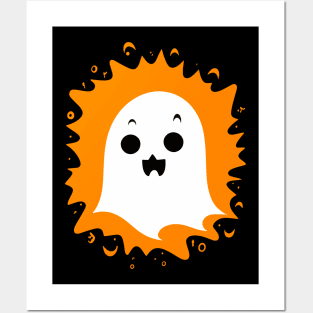 Cute Halloween Ghost Posters and Art